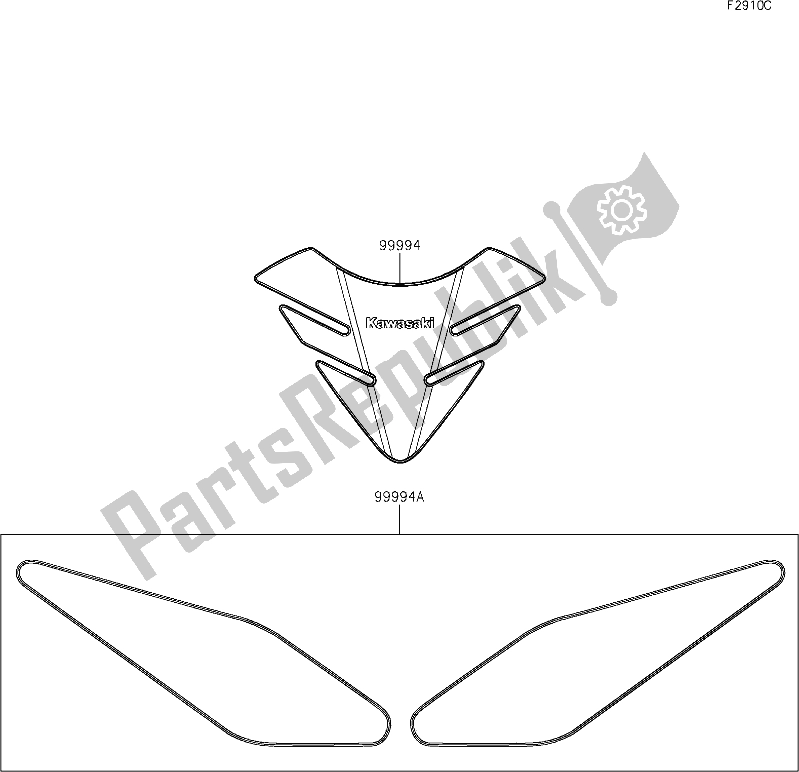 All parts for the 68 Accessory(pads) of the Kawasaki EX 650 Ninja 2019