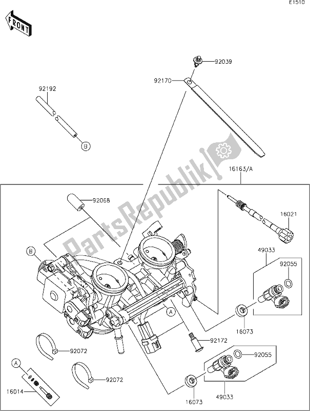 All parts for the 18 Throttle of the Kawasaki EX 650 Ninja 2020