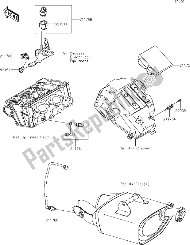 All parts for the 20 Fuel Injection of the Kawasaki EX 650 Ninja 2020