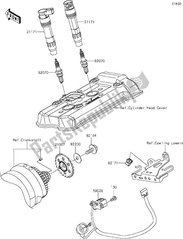 All parts for the 23 Ignition System of the Kawasaki EX 650 Ninja 2020