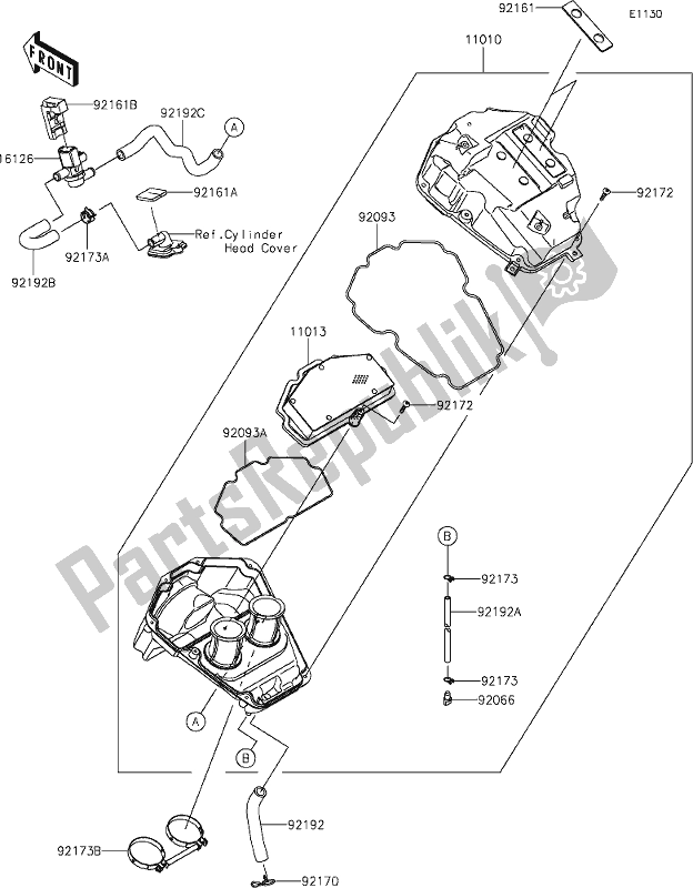 All parts for the 4 Air Cleaner of the Kawasaki EX 650 Ninja 2020