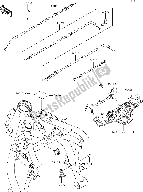 All parts for the 51 Cables of the Kawasaki EX 650 Ninja 2020