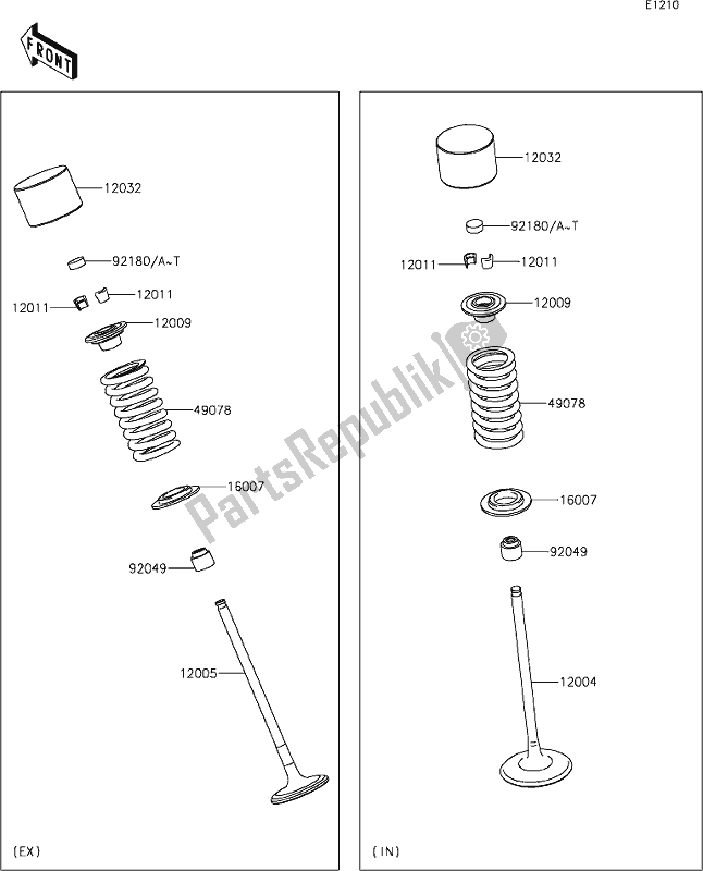 Alle onderdelen voor de 6 Valve(s) van de Kawasaki EX 650 Ninja 2021