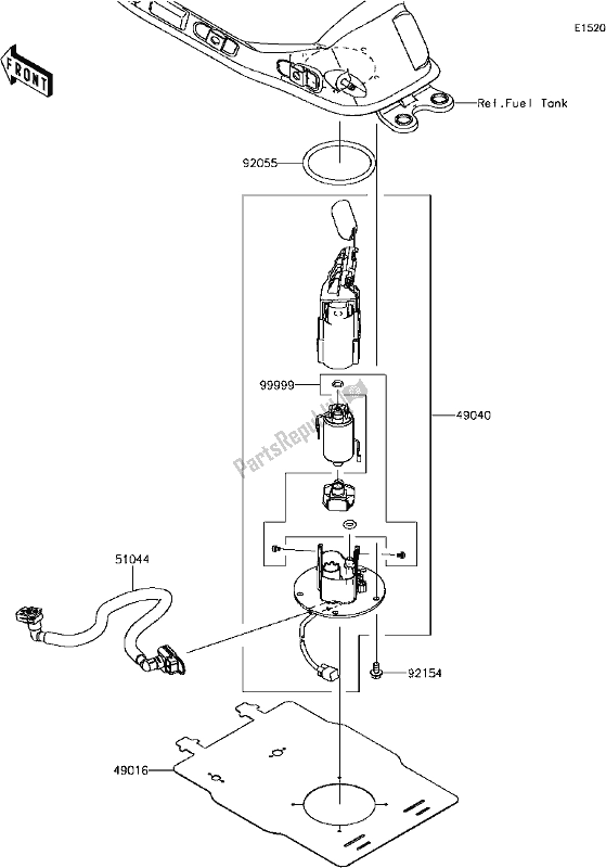 All parts for the C-10fuel Pump of the Kawasaki EX 650 Ninja KRT 2017