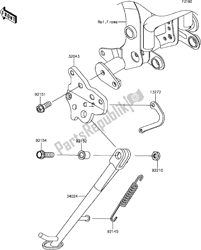 All parts for the E-11stand(s) of the Kawasaki EX 650 Ninja KRT 2017