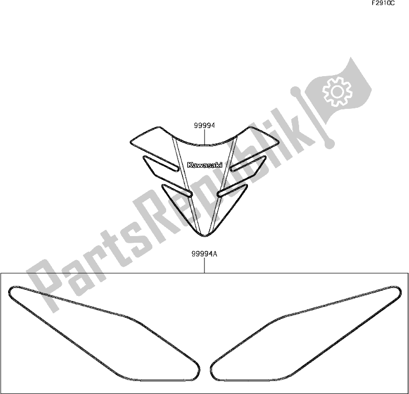 All parts for the H-9 Accessory(pads) of the Kawasaki EX 650 Ninja KRT 2017