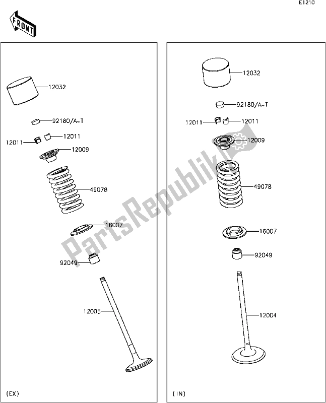 All parts for the B-8 Valve(s) of the Kawasaki EX 650 Ninja 650L Lams 2017