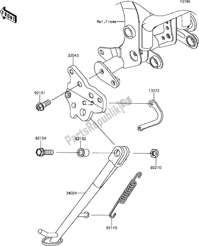 All parts for the E-11stand(s) of the Kawasaki EX 650 Ninja 650L Lams 2017