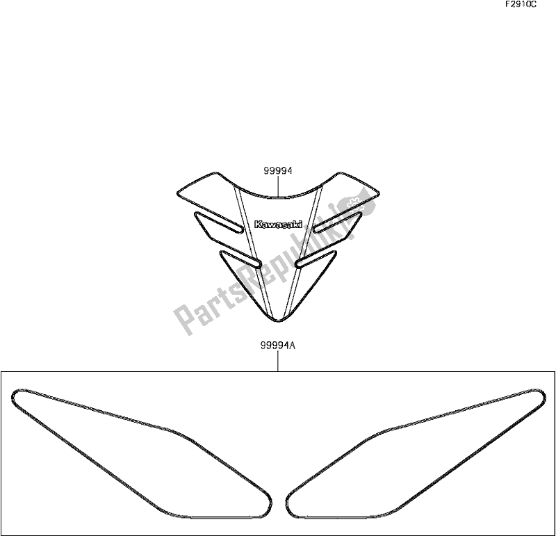 Alle onderdelen voor de H-9 Accessory(pads) van de Kawasaki EX 650 Ninja 650L Lams KRT 2017