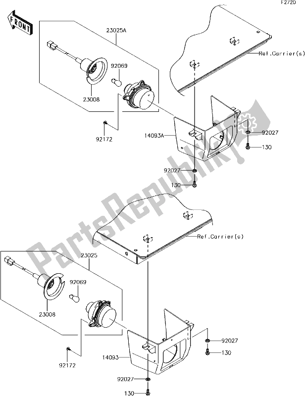 All parts for the 54 Taillight(s) of the Kawasaki KAF 1000 Mule Pro-dx 2018