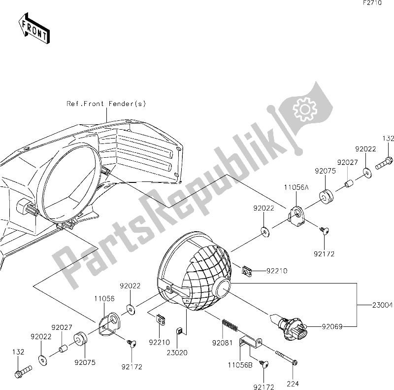 Tutte le parti per il 53 Headlight(s) del Kawasaki KAF 1000 Mule Pro-dx 2019