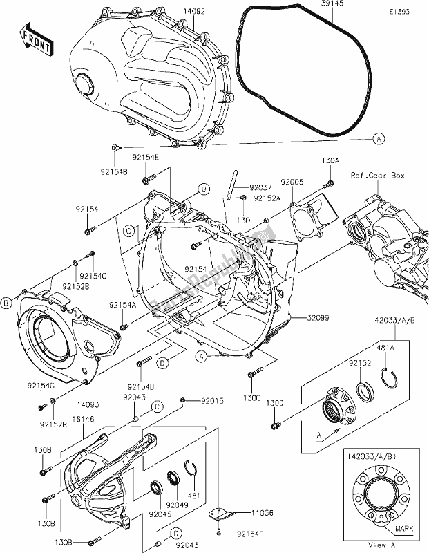 All parts for the 11 Converter Cover of the Kawasaki KAF 1000 Mule Pro-dx 2021