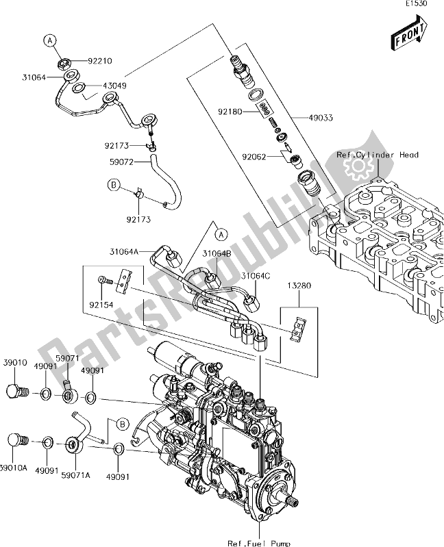 Tutte le parti per il 16 Fuel Injection del Kawasaki KAF 1000 Mule Pro-dxt EPS 2017