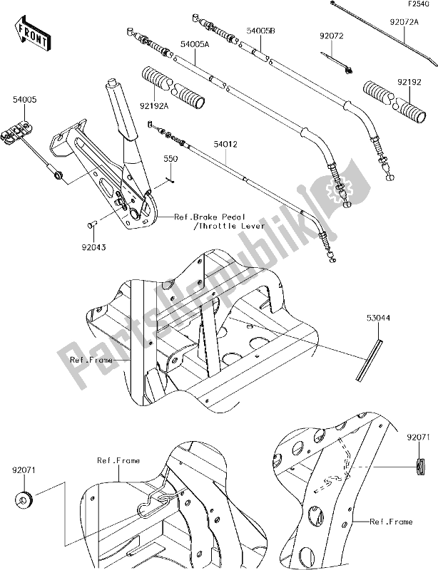 Tutte le parti per il 49 Cables del Kawasaki KAF 1000 Mule Pro-dxt EPS 2017