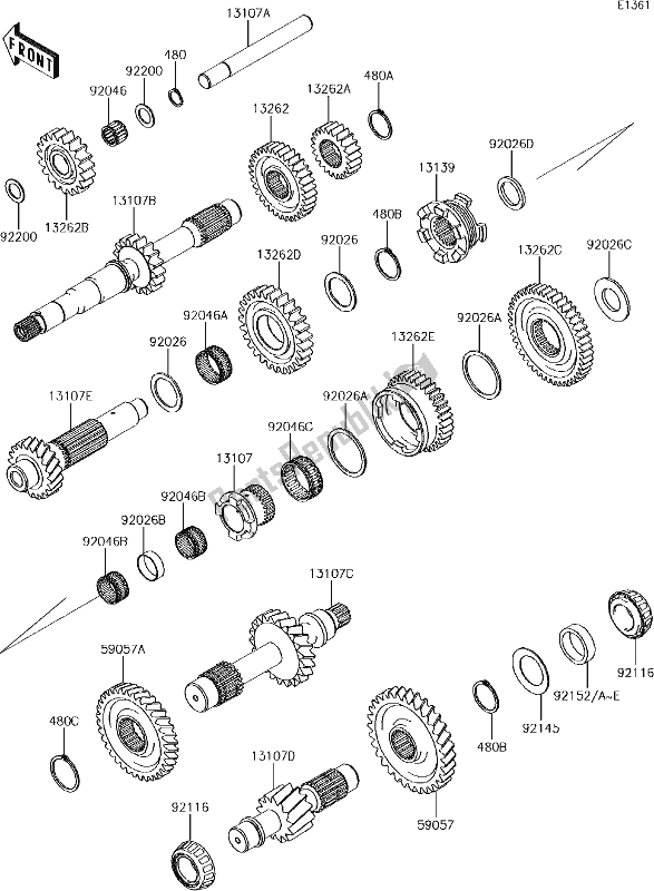 Toutes les pièces pour le 7 Transmission du Kawasaki KAF 1000 Mule Pro-dxt EPS 2018