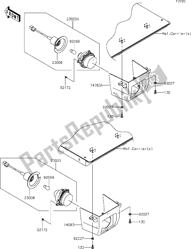 Wszystkie części do 54 Taillight(s) Kawasaki KAF 1000 Mule Pro-dxt EPS 2020