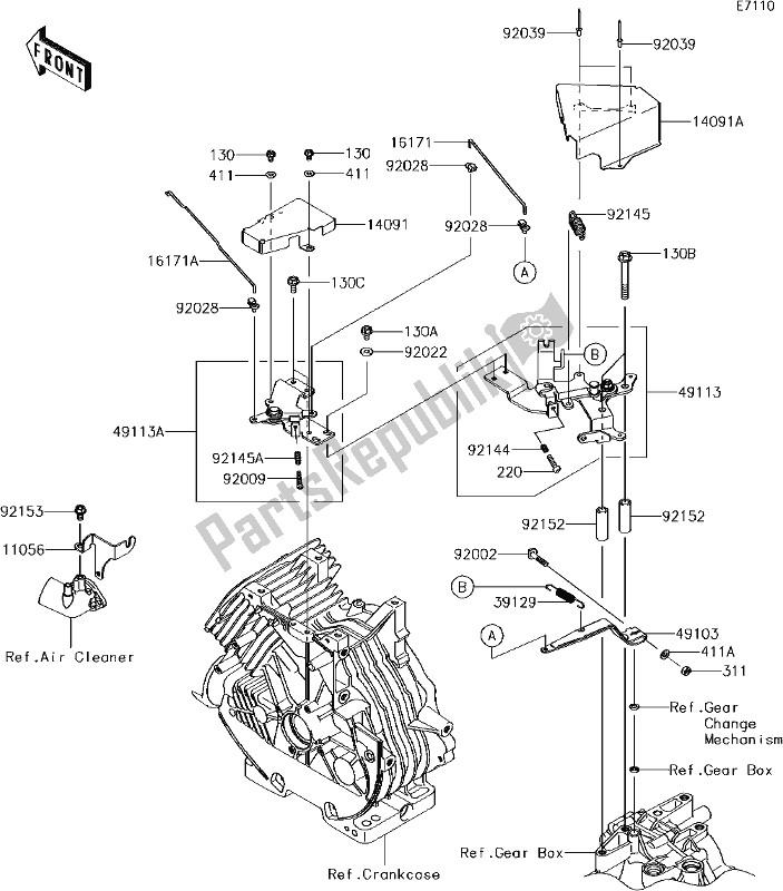 All parts for the 22 Control of the Kawasaki KAF 400 Mule SX 2017