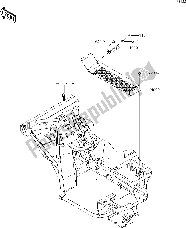 Alle onderdelen voor de 24 Engine Mount van de Kawasaki KAF 400 Mule SX 2017