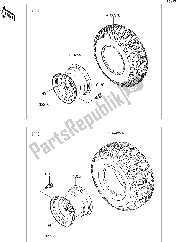 Todas las partes para 32 Tires de Kawasaki KAF 400 Mule SX 2017