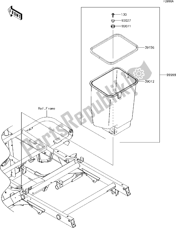 Tutte le parti per il 55 Optional Parts(frame) del Kawasaki KAF 400 Mule SX 2017