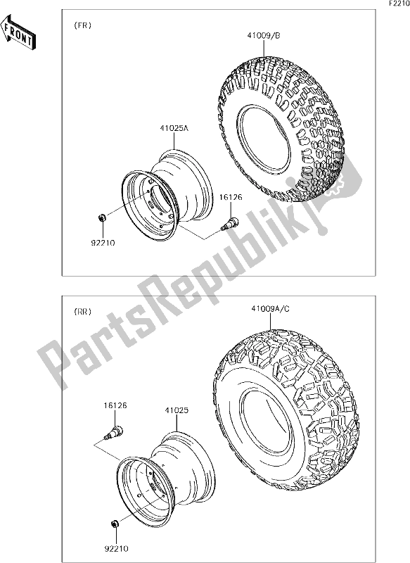 Tutte le parti per il 32 Tires del Kawasaki KAF 400 Mule SX 2018