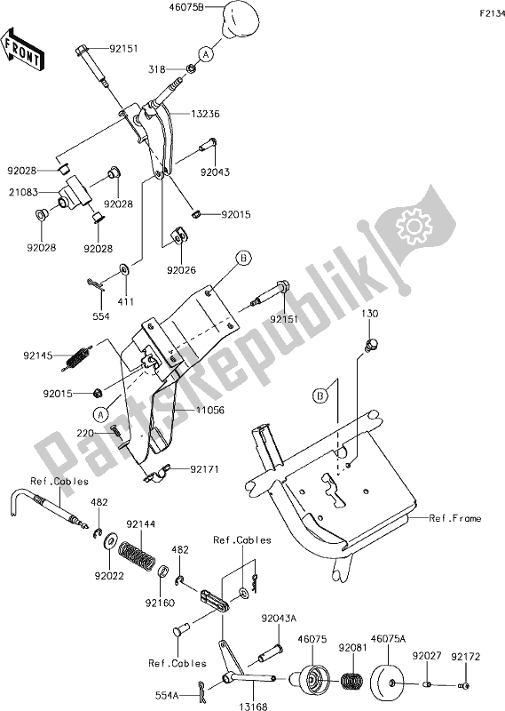 Todas las partes para 28 Shift Lever(s) de Kawasaki KAF 400 Mule SX 2019