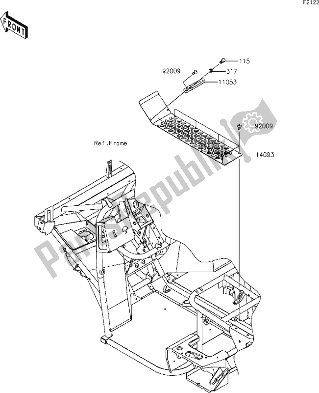 All parts for the 25 Engine Mount of the Kawasaki KAF 400 Mule SX 2020