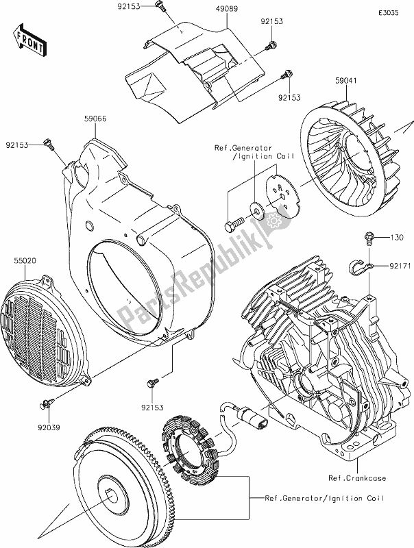 Alle onderdelen voor de 21 Cooling van de Kawasaki KAF 400 Mule SX 2021