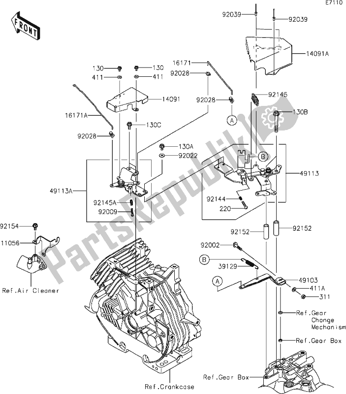 All parts for the 23 Control of the Kawasaki KAF 400 Mule SX 2021