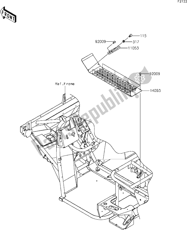 All parts for the 25 Engine Mount of the Kawasaki KAF 400 Mule SX 2021