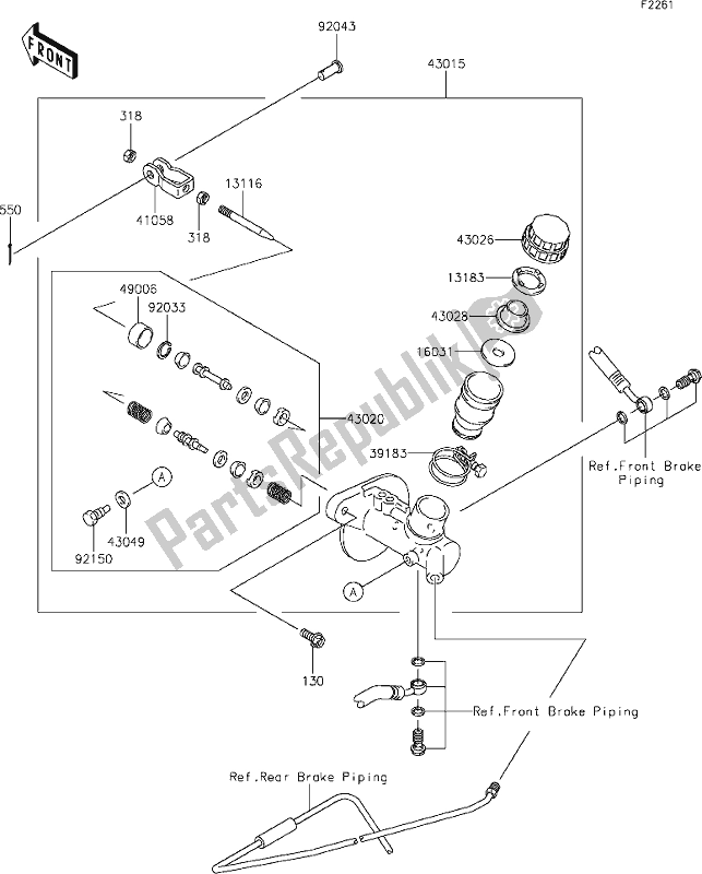 Wszystkie części do 37 Master Cylinder Kawasaki KAF 400 Mule SX 2021