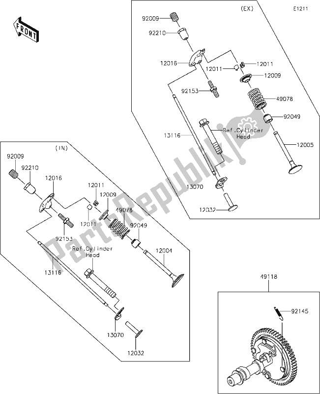 Toutes les pièces pour le 4 Valve(s)/camshaft(s) du Kawasaki KAF 400 Mule SX 2021