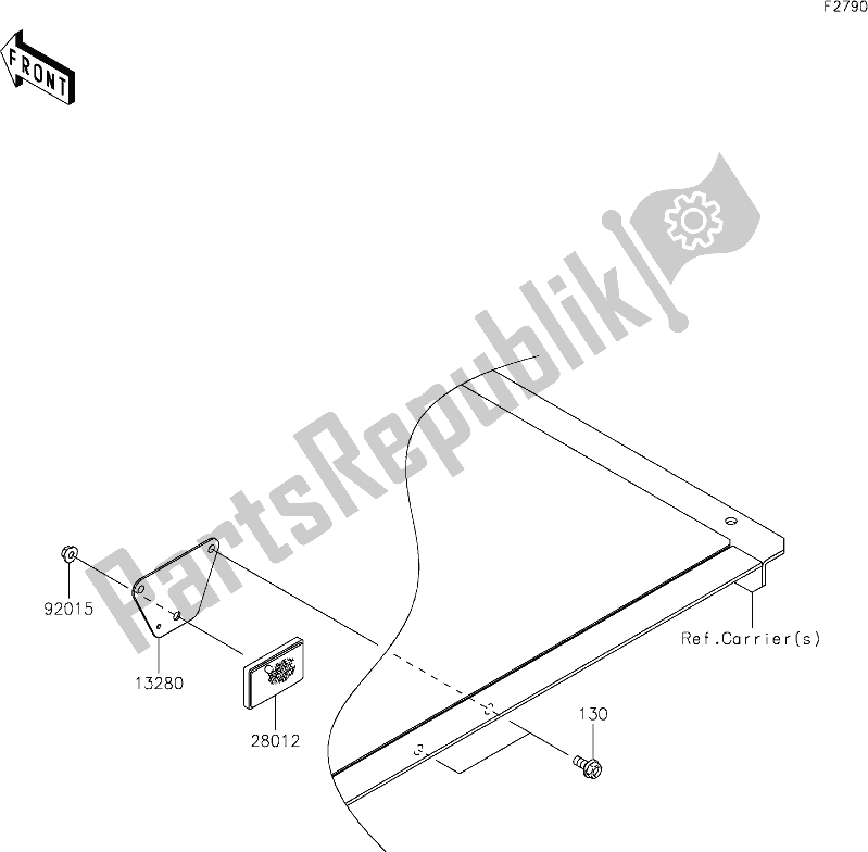 All parts for the 51 Reflectors of the Kawasaki KAF 400 Mule SX 2021