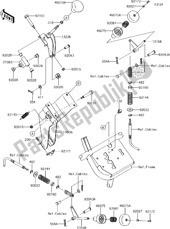 Todas las partes para 31 Shift Lever(s) de Kawasaki KAF 400 Mule SX 4X4 XC 2017