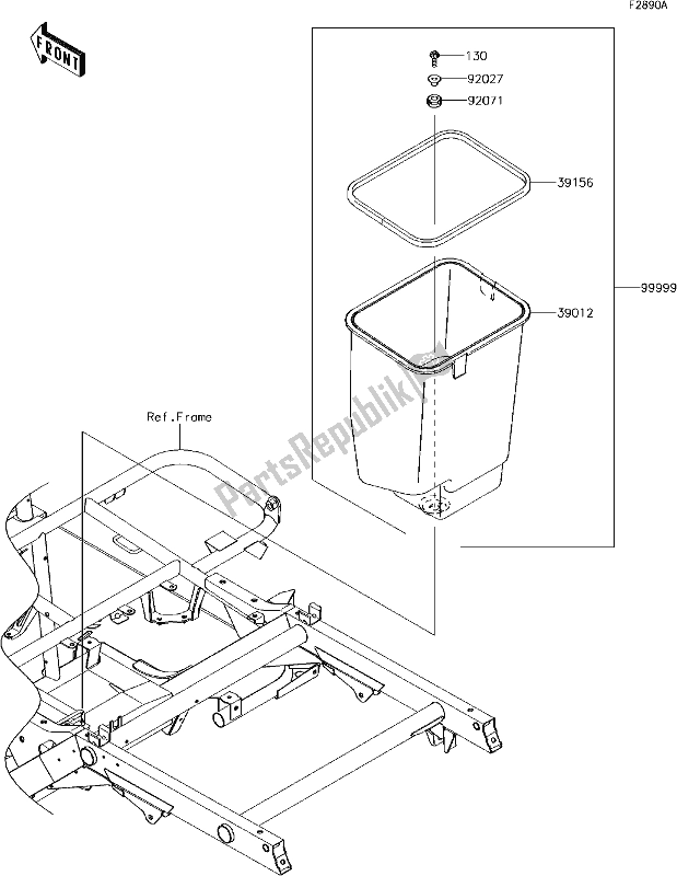 All parts for the 59 Optional Parts(frame) of the Kawasaki KAF 400 Mule SX 4X4 XC 2017