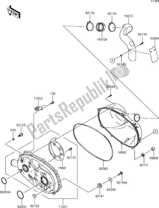 Tutte le parti per il 12 Converter Cover del Kawasaki KAF 400 Mule SX 4X4 XC 2019