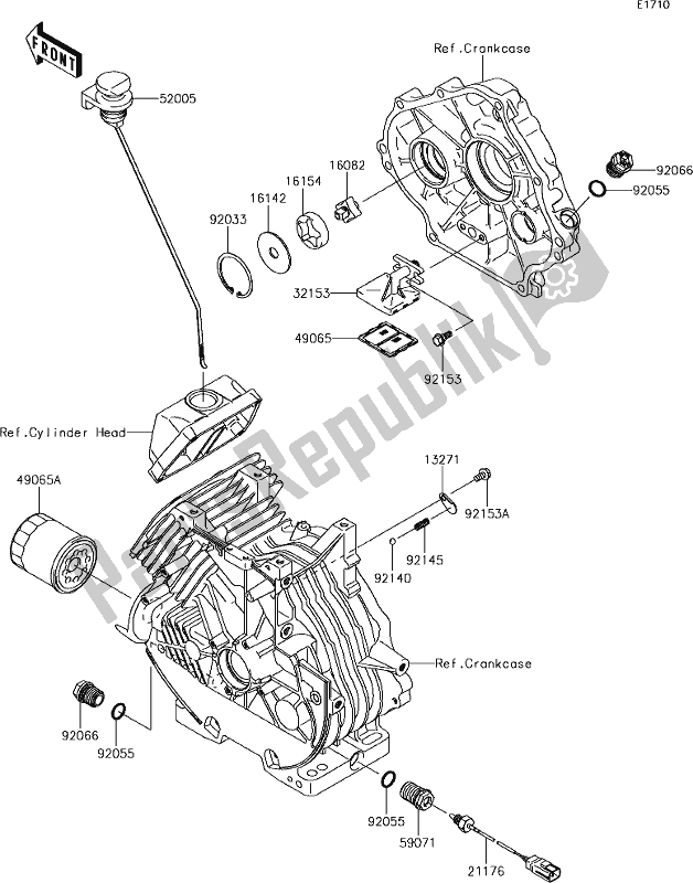 Toutes les pièces pour le 20 Oil Pump/oil Filter du Kawasaki KAF 400 Mule SX 4X4 XC 2019