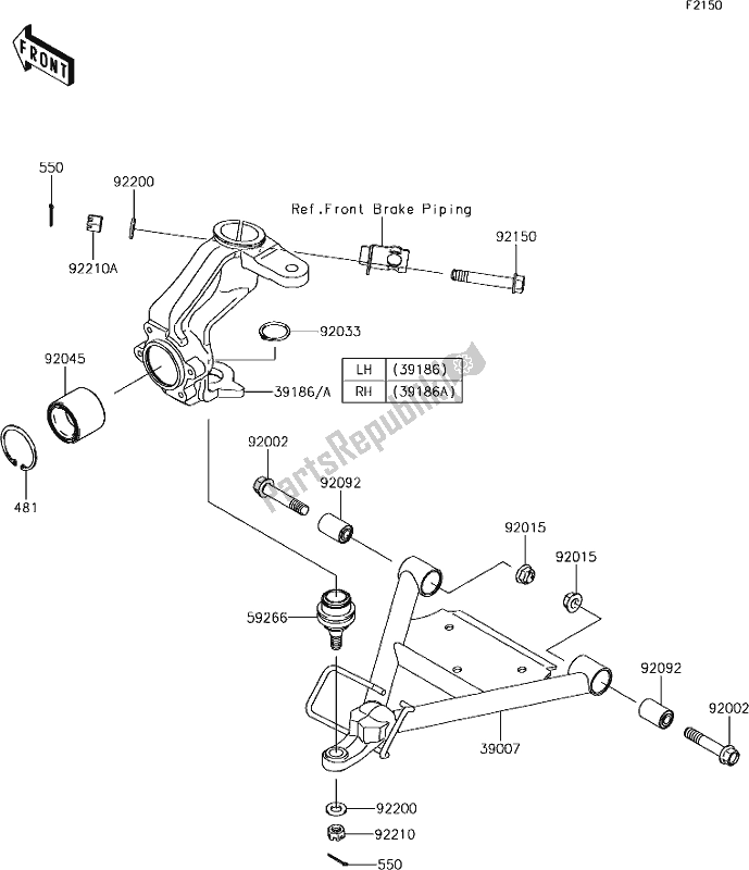 Tutte le parti per il 34 Suspension del Kawasaki KAF 400 Mule SX 4X4 XC 2019