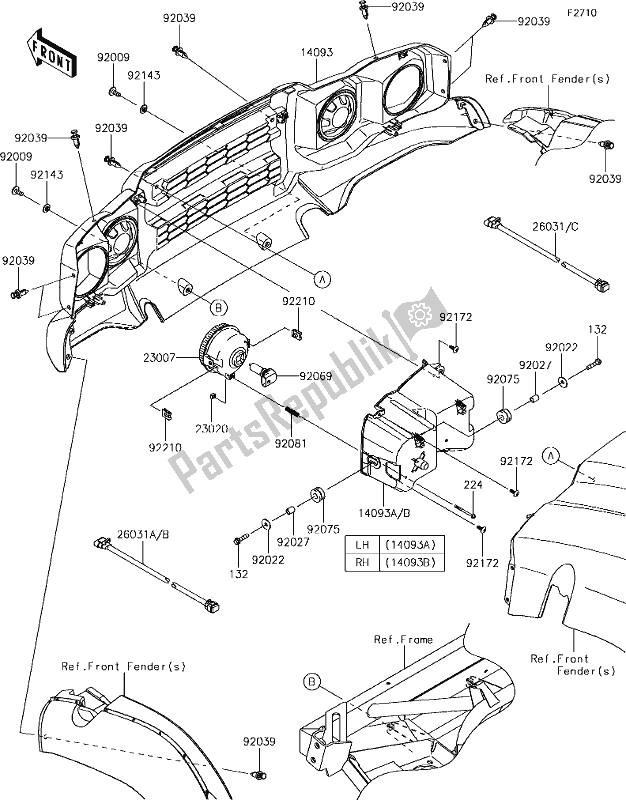 Tutte le parti per il 51 Headlight(s) del Kawasaki KAF 400 Mule SX 4X4 XC 2019