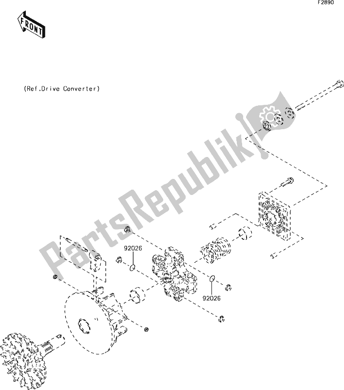 Alle onderdelen voor de 59 Optional Parts(engine) van de Kawasaki KAF 400 Mule SX 4X4 XC 2019