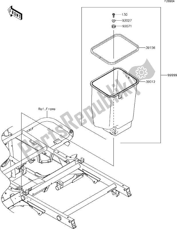 Tutte le parti per il 60 Optional Parts(frame) del Kawasaki KAF 400 Mule SX 4X4 XC 2019