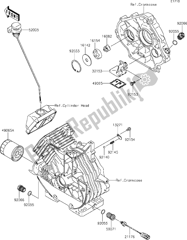 All parts for the 17 Oil Pump of the Kawasaki KAF 400 Mule SX 4X4 XC 2020