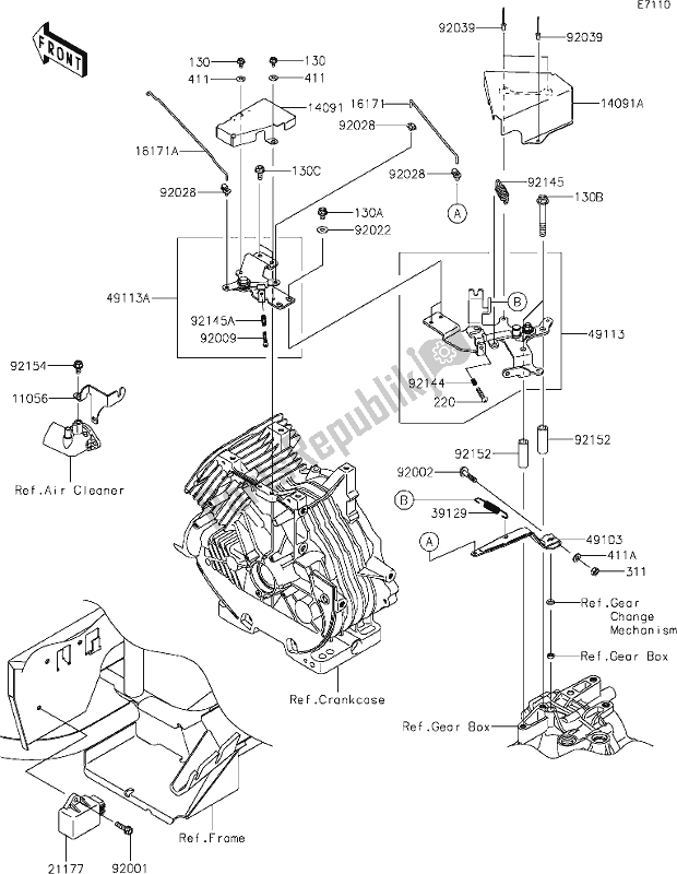 All parts for the 24 Control of the Kawasaki KAF 400 Mule SX 4X4 XC 2020