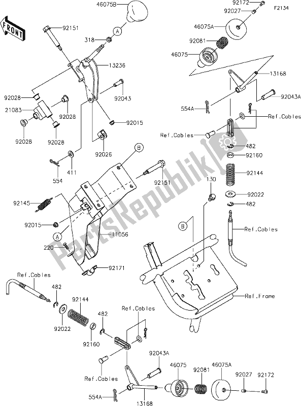 All parts for the 29 Shift Lever(s) of the Kawasaki KAF 400 Mule SX 4X4 XC 2020