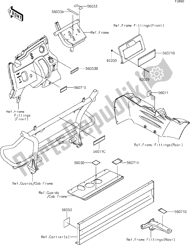 Alle onderdelen voor de 53 Labels van de Kawasaki KAF 400 Mule SX 4X4 XC 2020