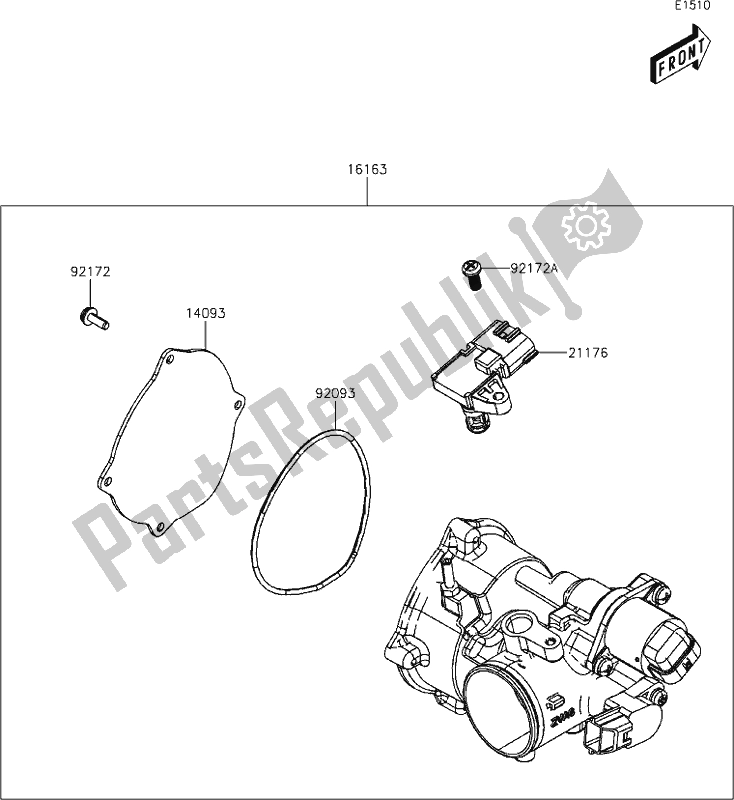 Tutte le parti per il 10 Throttle del Kawasaki KAF 700 Mule Pro-mx 2019