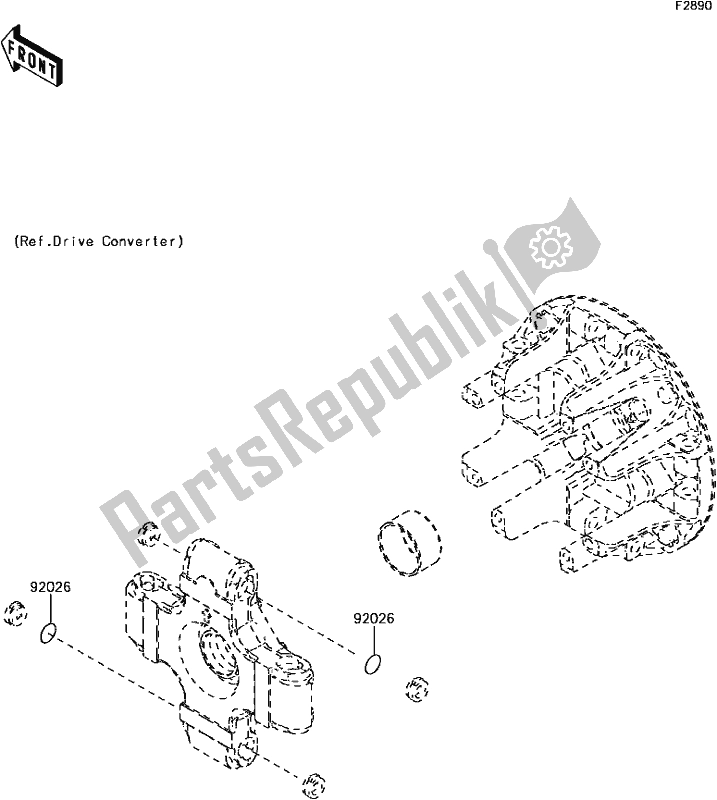 Tutte le parti per il 62 Optional Parts del Kawasaki KAF 820 Mule Pro-fx 3 Seater 2018