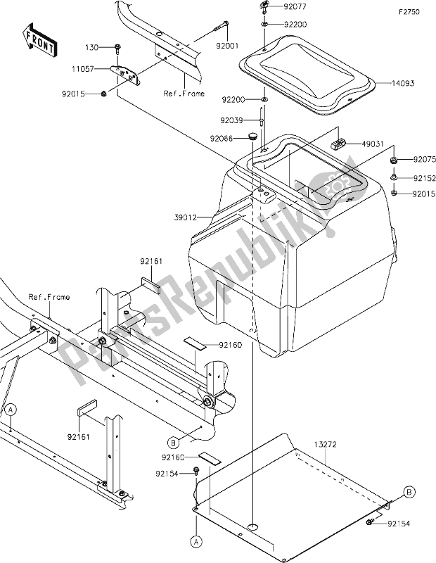 All parts for the 57 Other of the Kawasaki KAF 820 Mule Pro-fx 2018