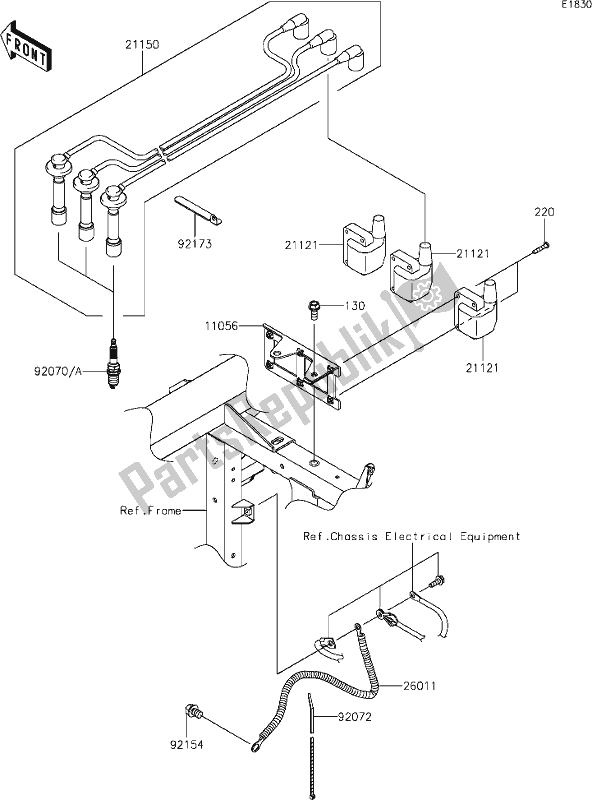 All parts for the 21 Ignition System of the Kawasaki KAF 820 Mule Pro-fx 2019