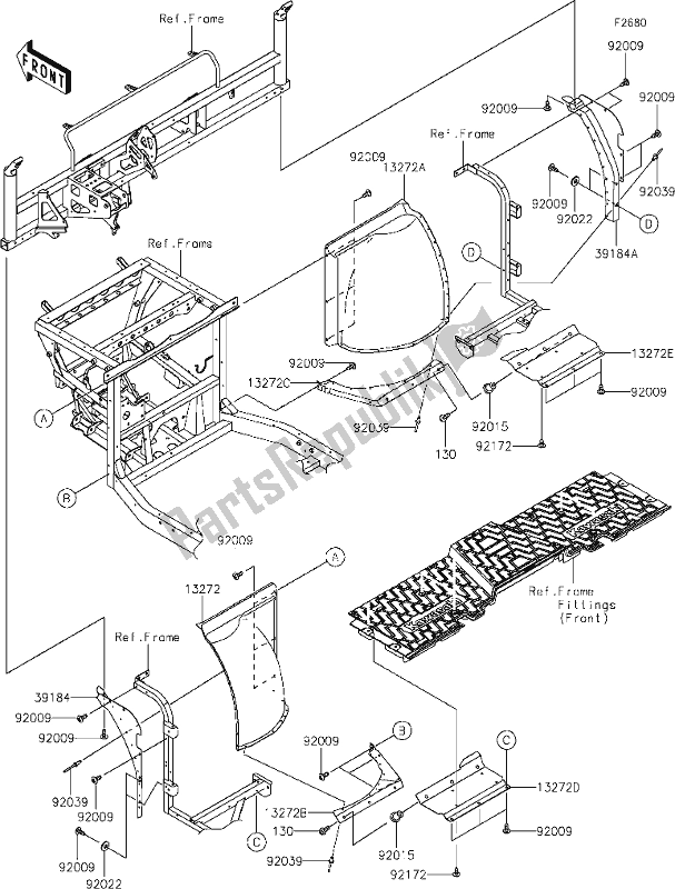 All parts for the 52 Guard(s) of the Kawasaki KAF 820 Mule Pro-fx 2019